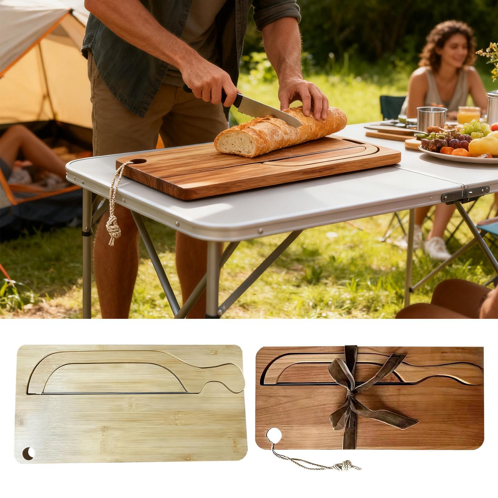 Wooden Serving Tray - Ekşi Mayalı Ekmek Kesici Taşınabilir Ahşap