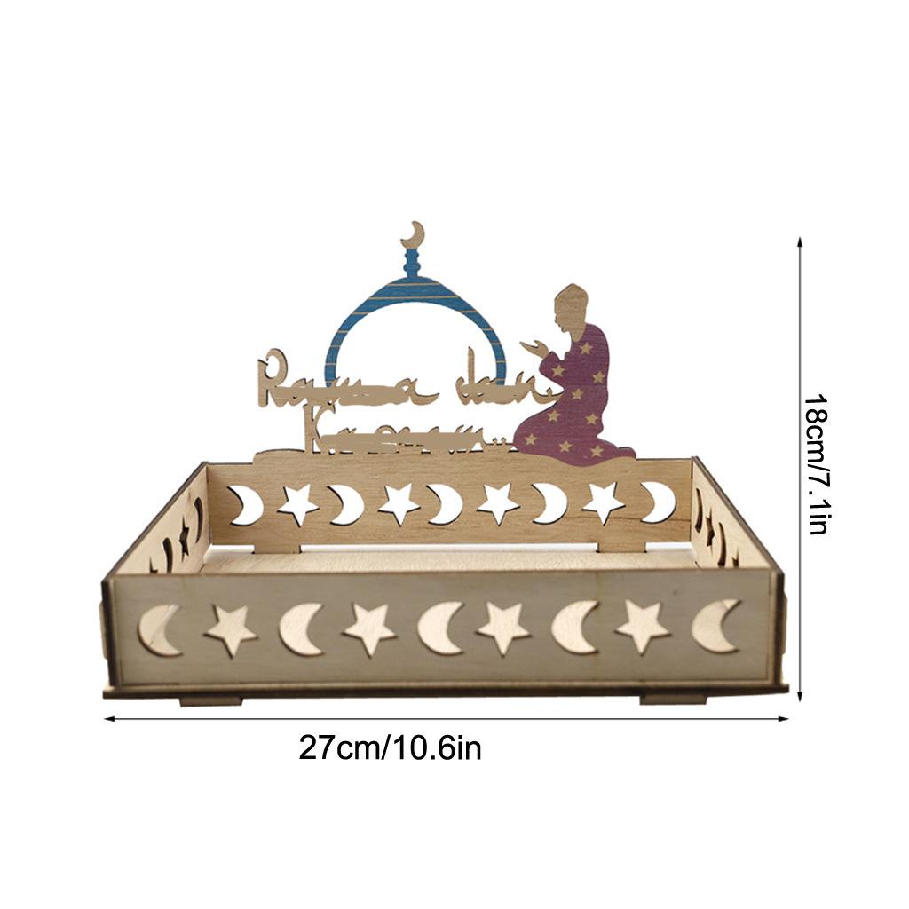 İslami Ay Yıldızlı Ahşap Tepsi - Wooden Serving Tray incelemesi ve fiyatı