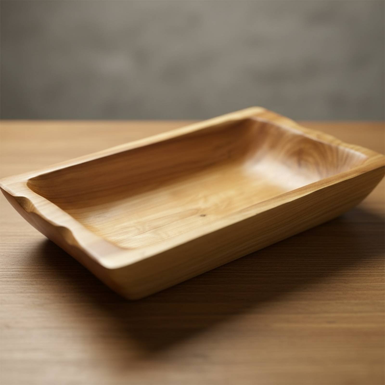 Sert Ahşap Depolama Kabı Büyük - Wooden Serving Tray incelemesi ve fiyatı