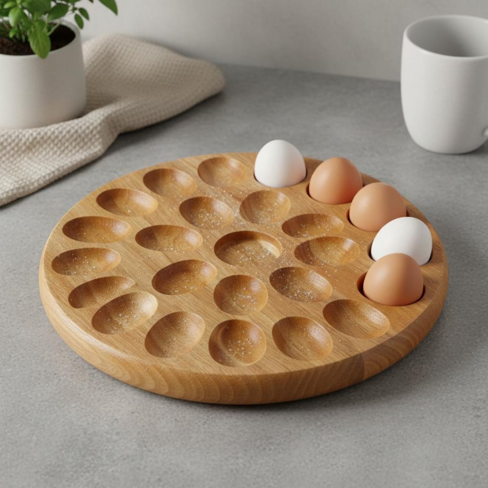 Çift Taraflı Ahşap Oval Tepsi  - Wooden Serving Tray incelemesi ve fiyatı