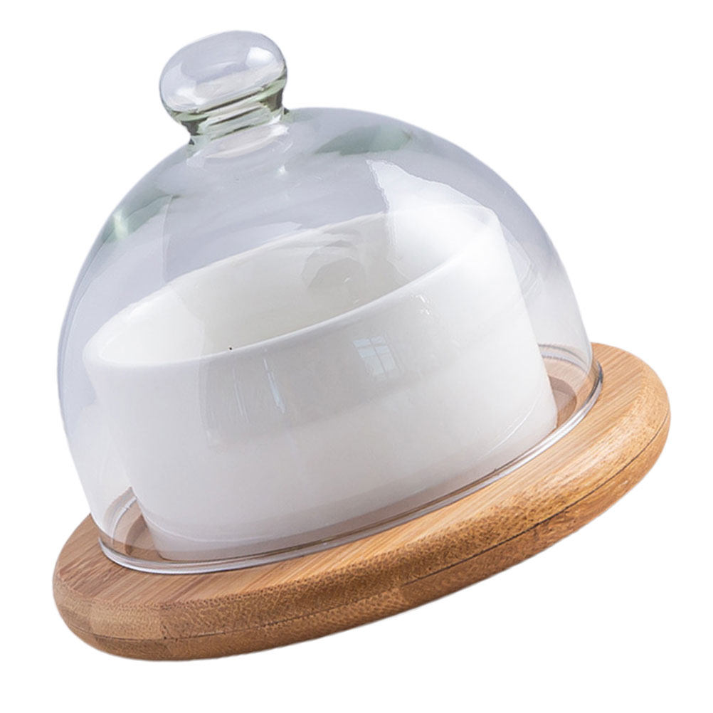 Şeffaf Cam Kubbeli Kapaklı Ser - Wooden Serving Tray incelemesi ve fiyatı