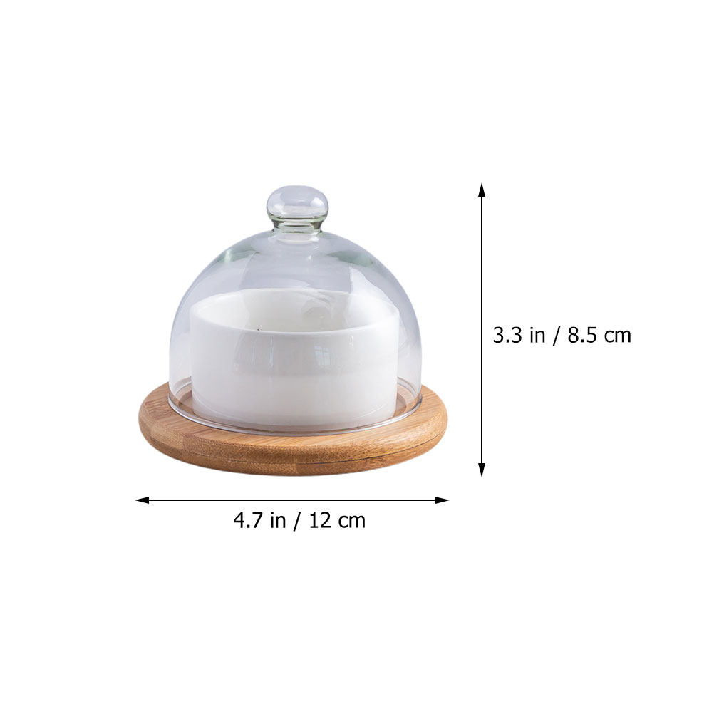 Şeffaf Cam Kubbeli Kapaklı Ser - Wooden Serving Tray incelemesi ve fiyatı