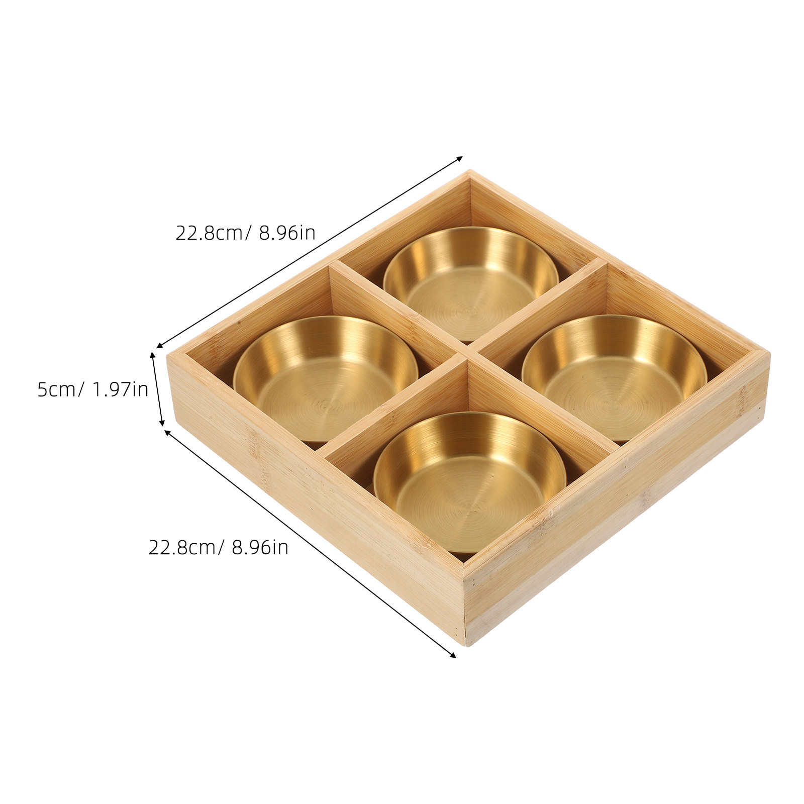 1 Set Dört Bölmeli Bambu Servi - Wooden Serving Tray incelemesi ve fiyatı