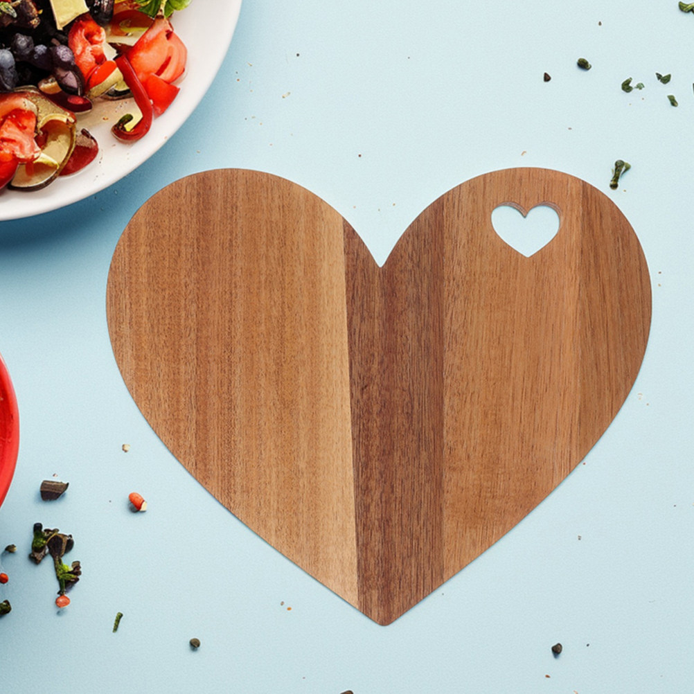 2 Adet Kalp Şeklinde Ahşap Kes - Wooden Serving Tray incelemesi ve fiyatı