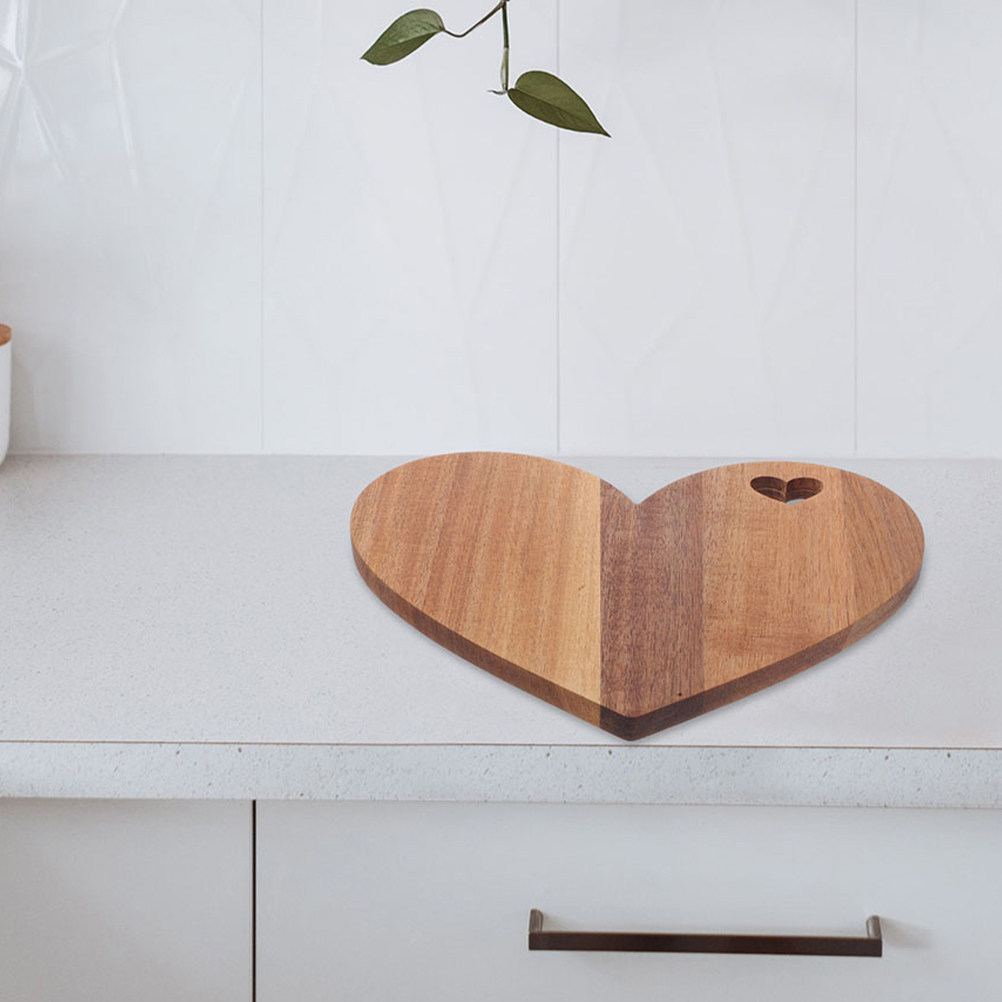 2 Adet Kalp Şeklinde Ahşap Kes - Wooden Serving Tray incelemesi ve fiyatı