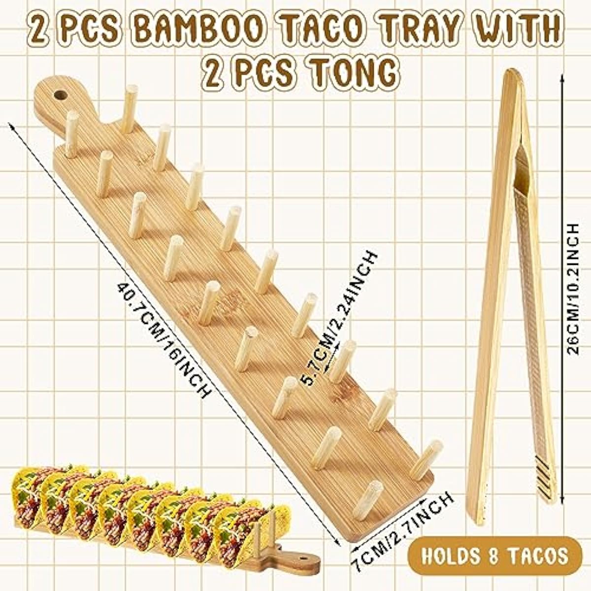 Bambu Taco Servis Rafı Seti 4  - Wooden Serving Tray incelemesi ve fiyatı
